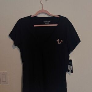 True Religion Black Short Sleeve T-Shirt